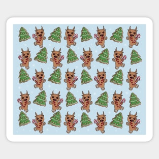 Gingerbread Krampus pattern Sticker